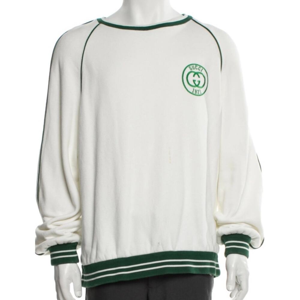 Men's Gucci jersey cotton interlocking G logo sweatshirt size L
